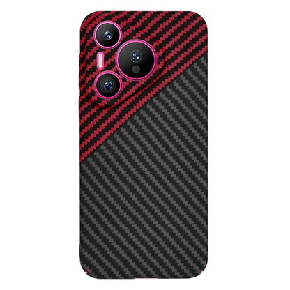Maska za Huawei Pura 70, Techsuit, Carbonite FiberShell, Crno Crvena