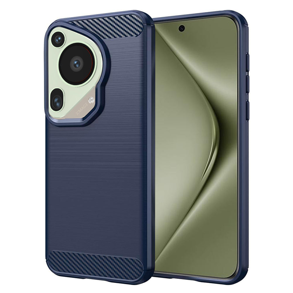 Maska za Huawei Pura 70 Ultra, Techsuit, Karbon, Plava