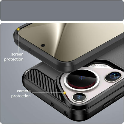 Maska za Huawei Pura 70 Ultra, Techsuit, Karbon, Plava