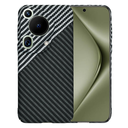 Maska za Huawei Pura 70 Ultra, Techsuit, Carbonite FiberShell, Crno Siva
