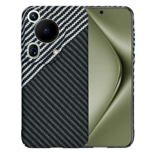 Maska za Huawei Pura 70 Ultra, Techsuit, Carbonite FiberShell, Crno Siva