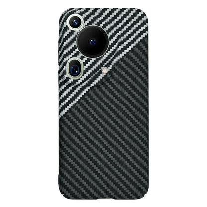 Maska za Huawei Pura 70 Ultra, Techsuit, Carbonite FiberShell, Crno Siva