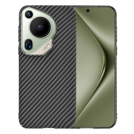 Maska za Huawei Pura 70 Ultra, Techsuit, Carbonite FiberShell, Crna