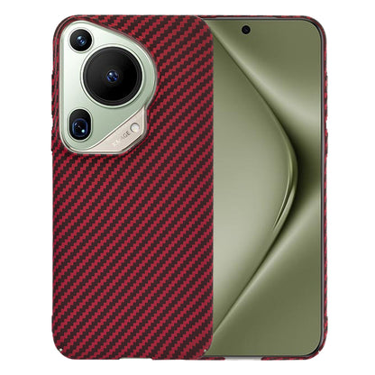 Maska za Huawei Pura 70 Ultra, Techsuit, Carbonite FiberShell, Crvena