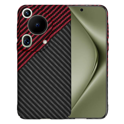 Maska za Huawei Pura 70 Ultra, Techsuit, Carbonite FiberShell, Crno Crvena