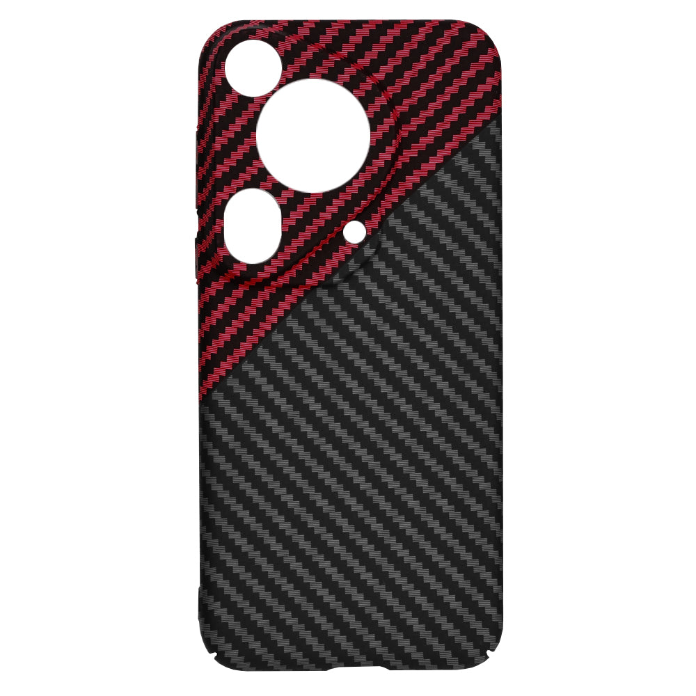 Maska za Huawei Pura 70 Ultra, Techsuit, Carbonite FiberShell, Crno Crvena
