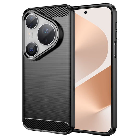 Maska za Huawei Pura 80 Pro / Pura 80 Ultra, Techsuit, Karbon, Crna