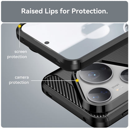 Maska za Huawei Pura 80 Pro / Pura 80 Ultra, Techsuit, Karbon, Crna