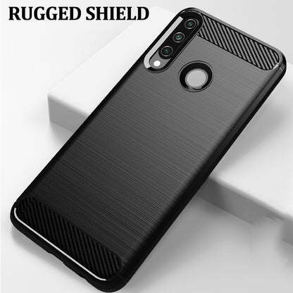 Maska za Huawei Y6p, Techsuit, Karbon, Crna