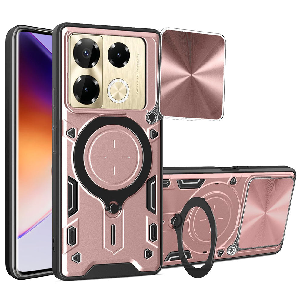 Maska za Infinix Note 40 Pro+, Techsuit, CamGuard Pro, Ružičasto Zlatna