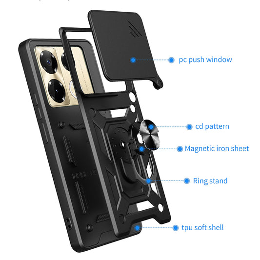 Maska za Infinix Note 40 Pro+, Techsuit, CamShield, Roza