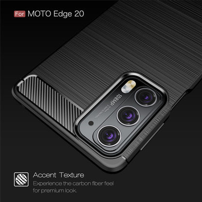 Maska za Motorola Edge 20, Techsuit, Karbon, Crna