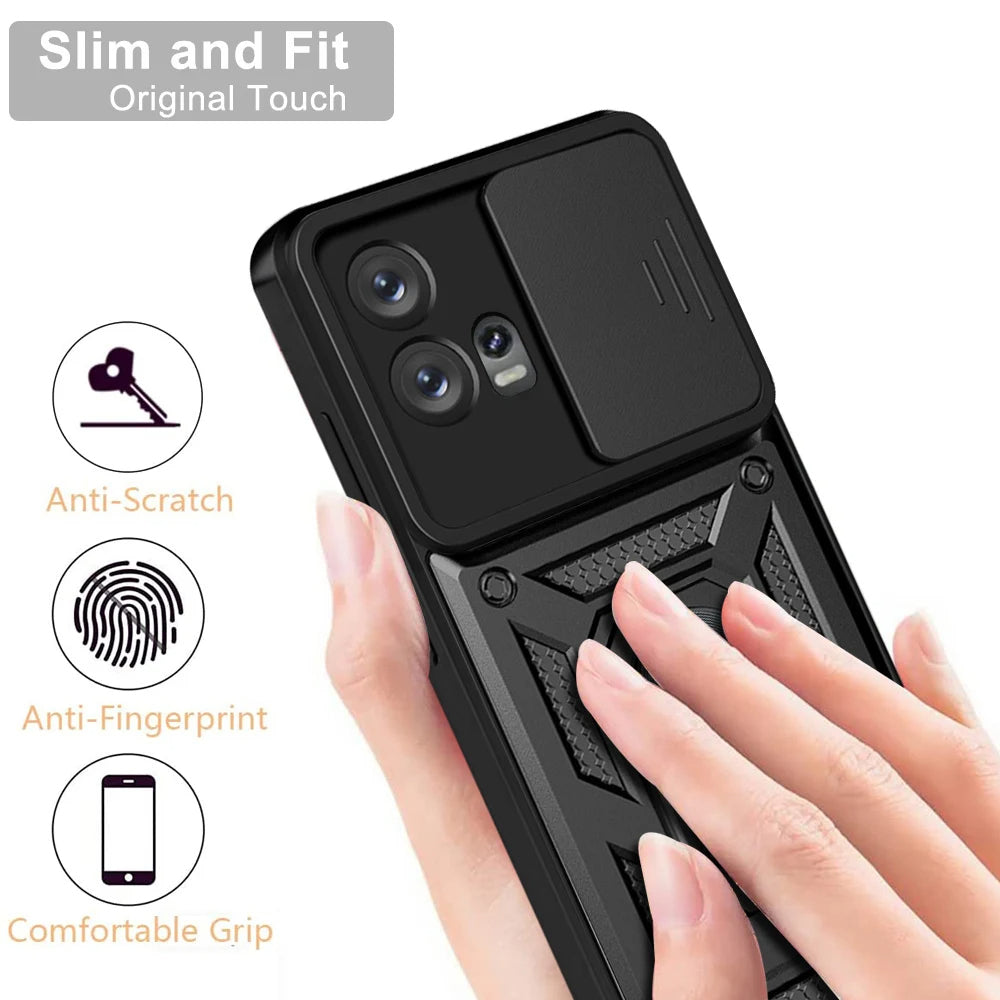 Maska za Motorola Edge 30 Fusion, Techsuit, CamShield, Crna