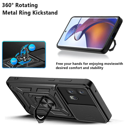 Maska za Motorola Edge 30 Fusion, Techsuit, CamShield, Crna