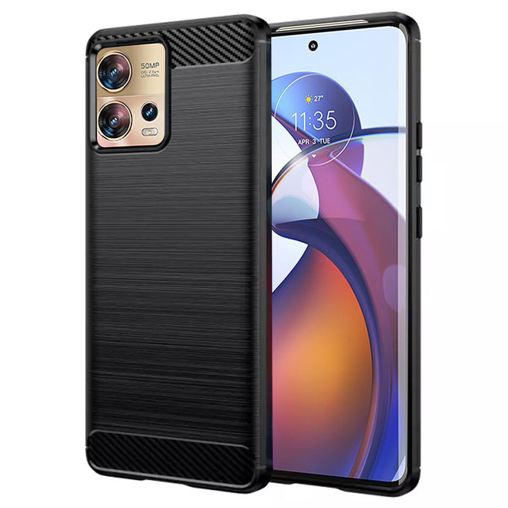 Maska za Motorola Edge 30 Fusion, Techsuit, Karbon, Crna