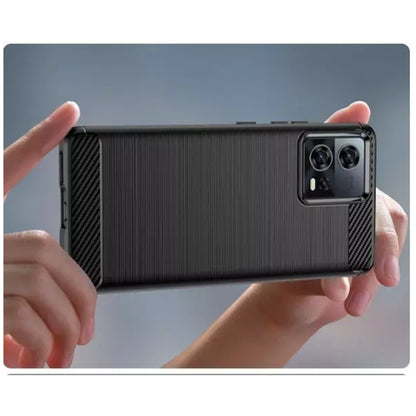 Maska za Motorola Edge 30 Fusion, Techsuit, Karbon, Crna