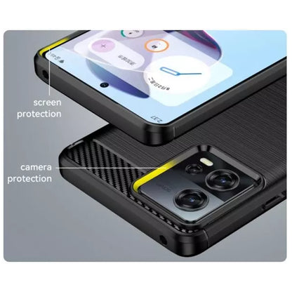 Maska za Motorola Edge 30 Fusion, Techsuit, Karbon, Crna