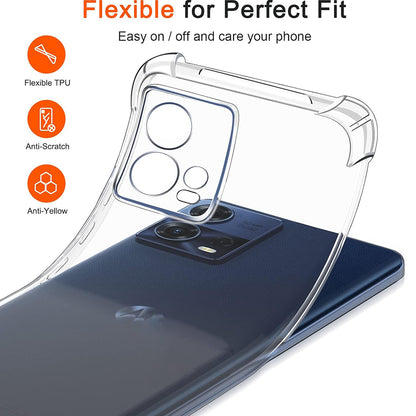 Maska za Motorola Edge 30 Fusion, Techsuit, Shockproof Clear, Prozirna