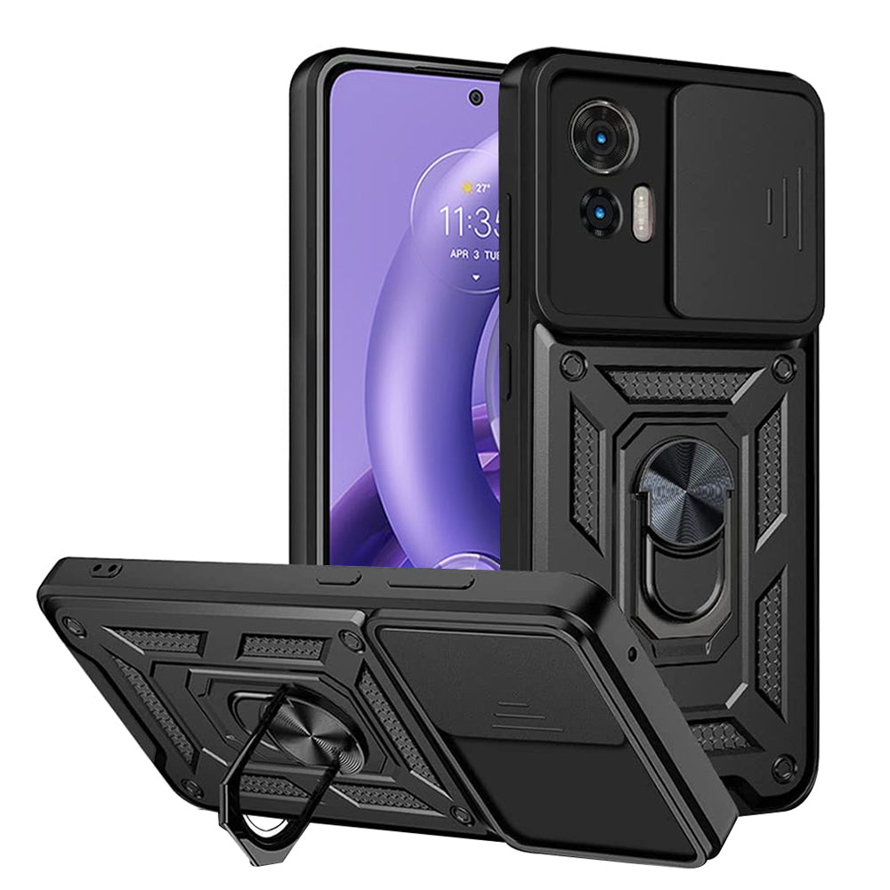 Maska za Motorola Edge 30 Neo, Techsuit, CamShield, Crna