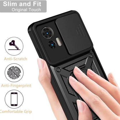 Maska za Motorola Edge 30 Neo, Techsuit, CamShield, Crna