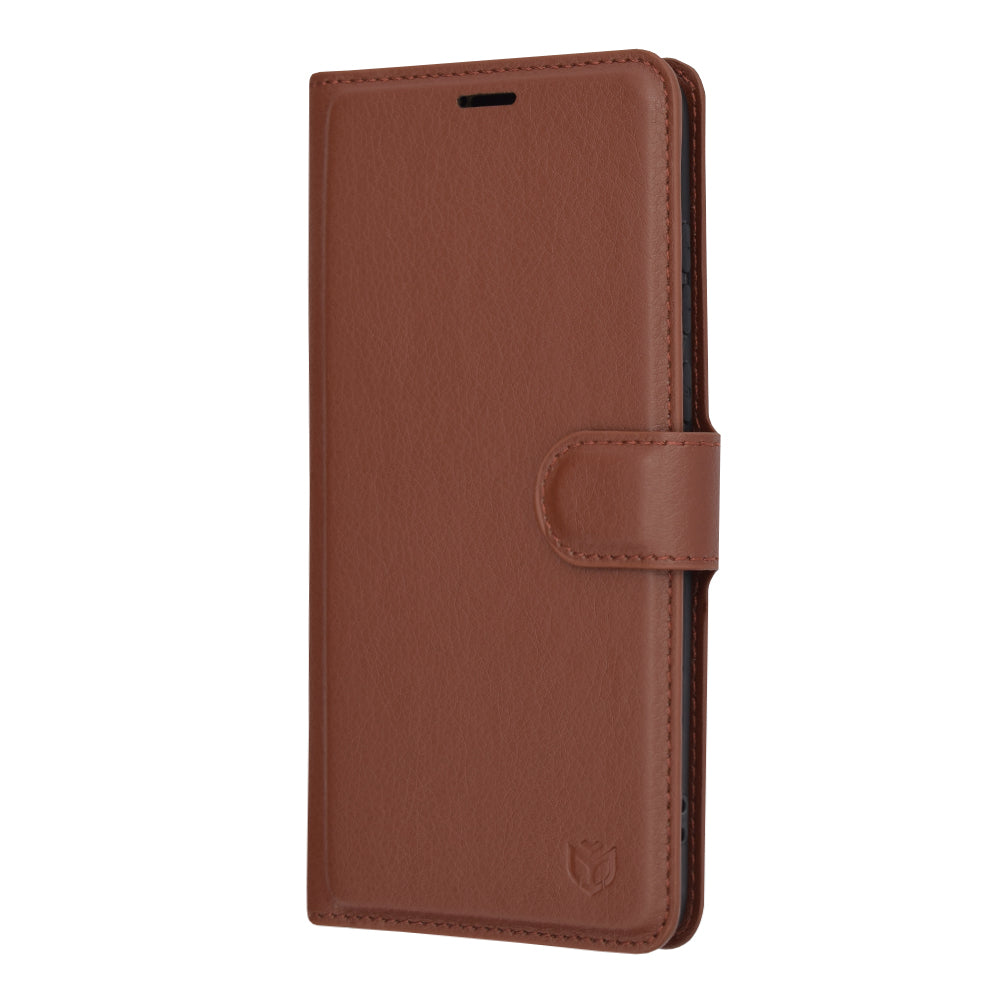 Futrola za Motorola Edge 30 Neo, Techsuit, Kožna Folio, Smeđa