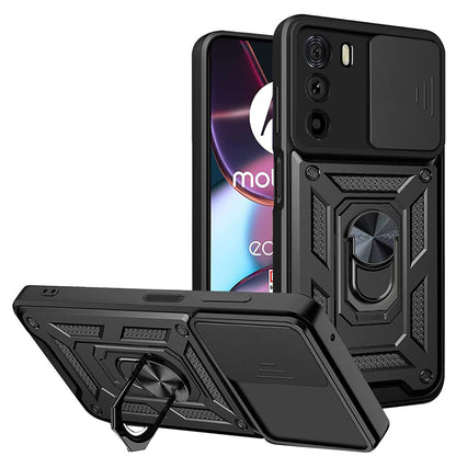 Maska za Motorola Edge 30, Techsuit, CamShield, Crna