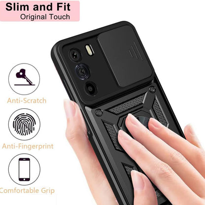 Maska za Motorola Edge 30, Techsuit, CamShield, Crna