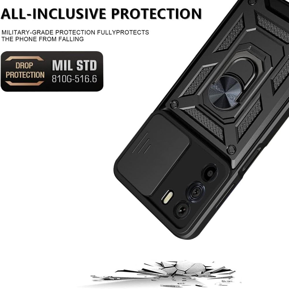 Maska za Motorola Edge 30, Techsuit, CamShield, Crna