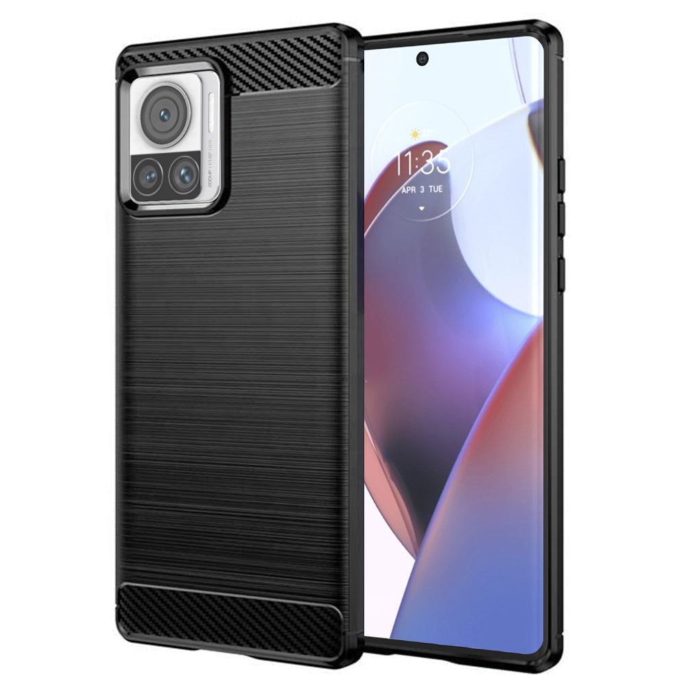 Maska za Motorola Edge 30 Ultra, Techsuit, Karbon, Crna