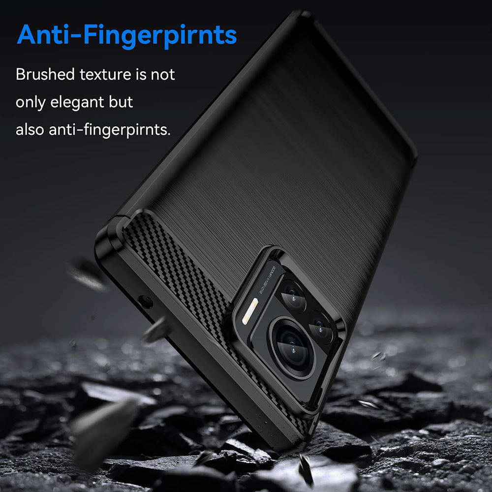 Maska za Motorola Edge 30 Ultra, Techsuit, Karbon, Crna