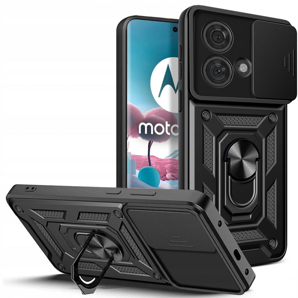 Futrola za Motorola Edge 40 Neo, Techsuit, CamShield, Crna