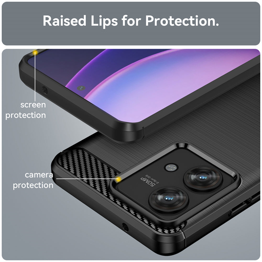 Maska za Motorola Edge 40 Neo, Techsuit, Karbon, Crna