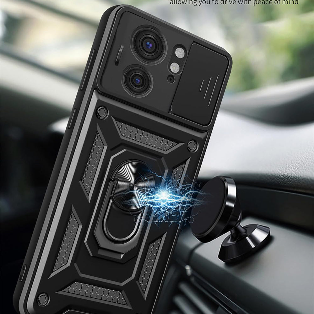 Maska za Motorola Edge 40, Techsuit, CamShield, Crna