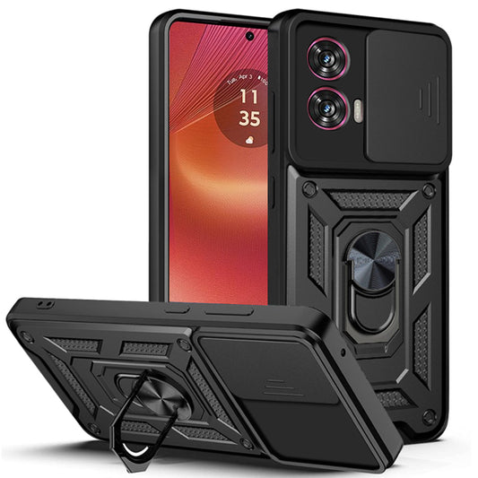 Maska za Motorola Edge 50 Fusion, Techsuit, CamShield, Crna