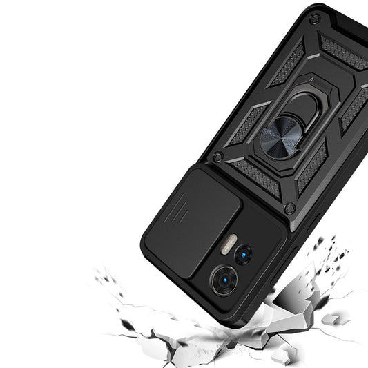 Maska za Motorola Edge 50 Fusion, Techsuit, CamShield, Crna