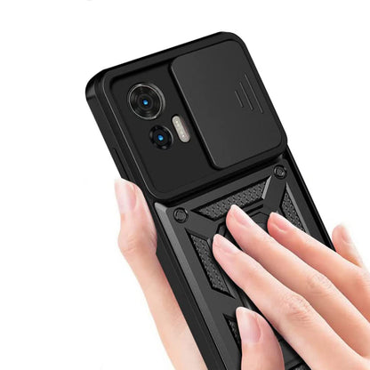 Maska za Motorola Edge 50 Fusion, Techsuit, CamShield, Crna