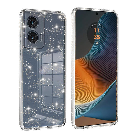 Futrola za Motorola Edge 50 Fusion, Techsuit, SparkleSkin, Prozirna