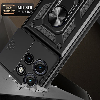 Maska za Motorola Edge 50 Neo, Techsuit, CamShield, Crna