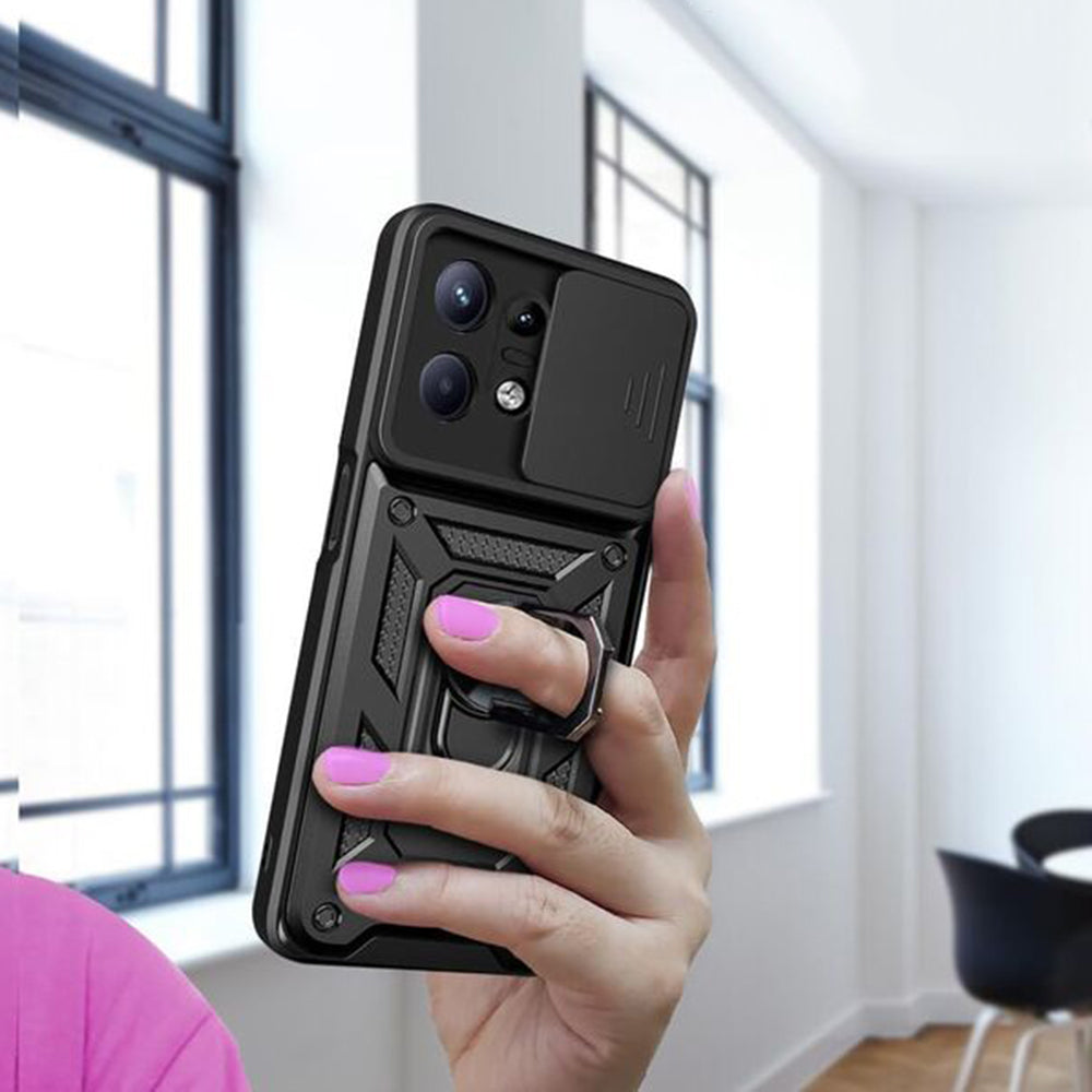 Maska za Motorola Edge 50 Pro, Techsuit, CamShield, Crna