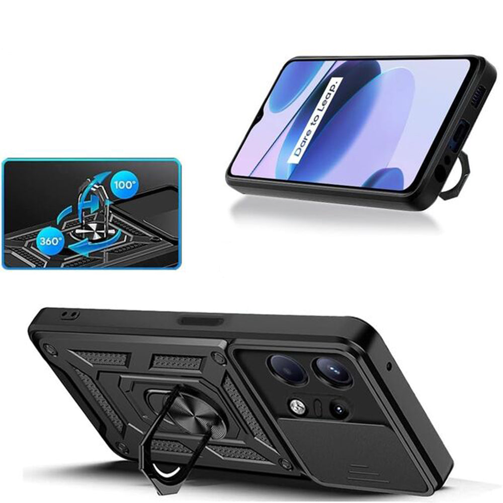 Maska za Motorola Edge 50 Pro, Techsuit, CamShield, Crna