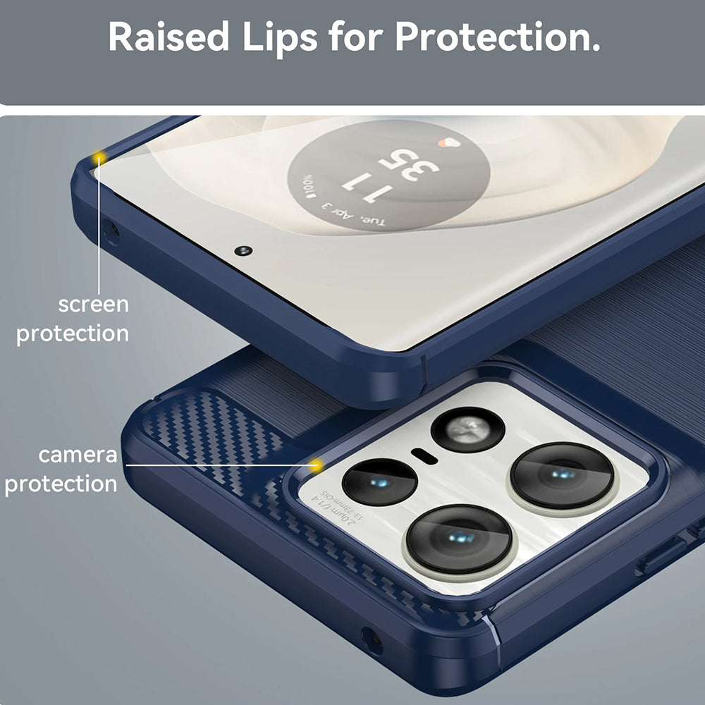 Maska za Motorola Edge 50 Pro, Techsuit, Karbon, Crna