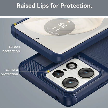 Maska za Motorola Edge 50 Pro, Techsuit, Karbon, Crna