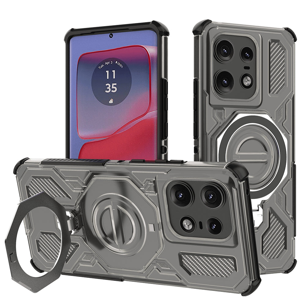 Futrola za Motorola Edge 50 Pro, Techsuit, Carbon Shield Pro, Dimljena