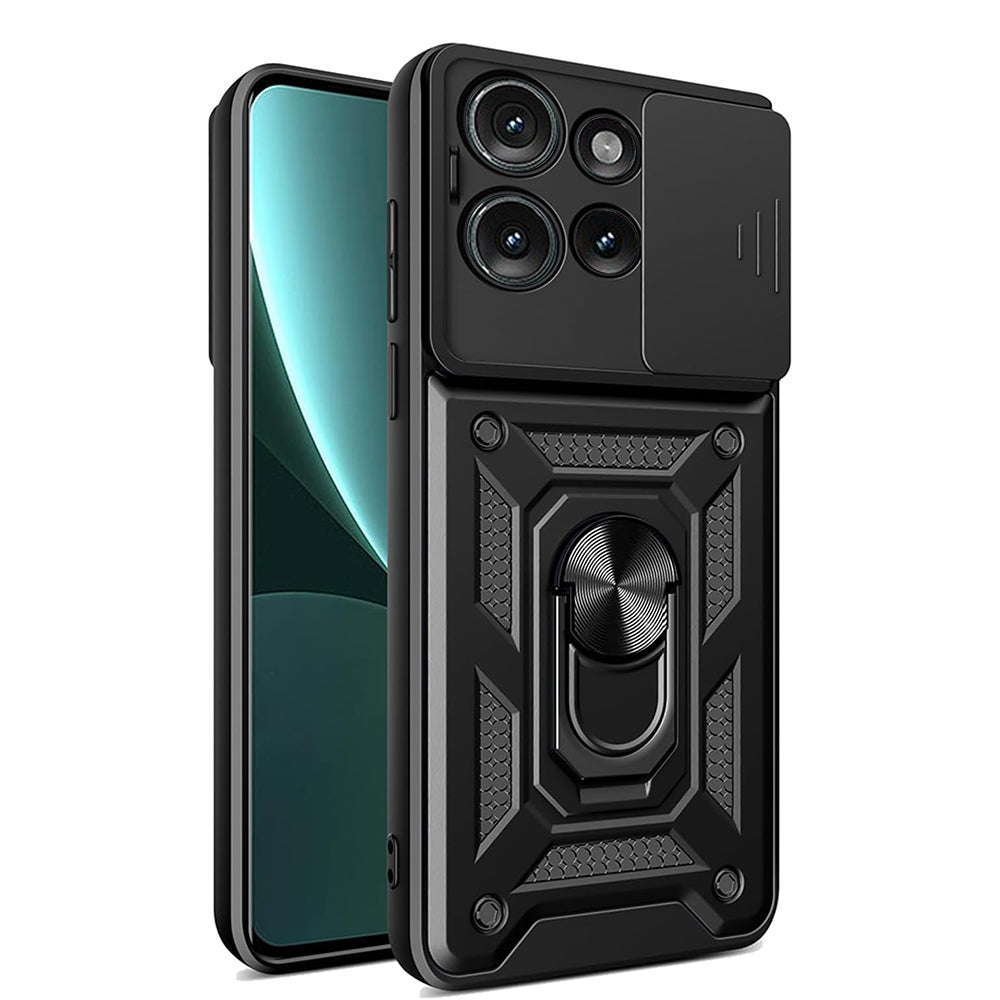 Maska za Motorola Edge 50, Techsuit, CamShield, Crna