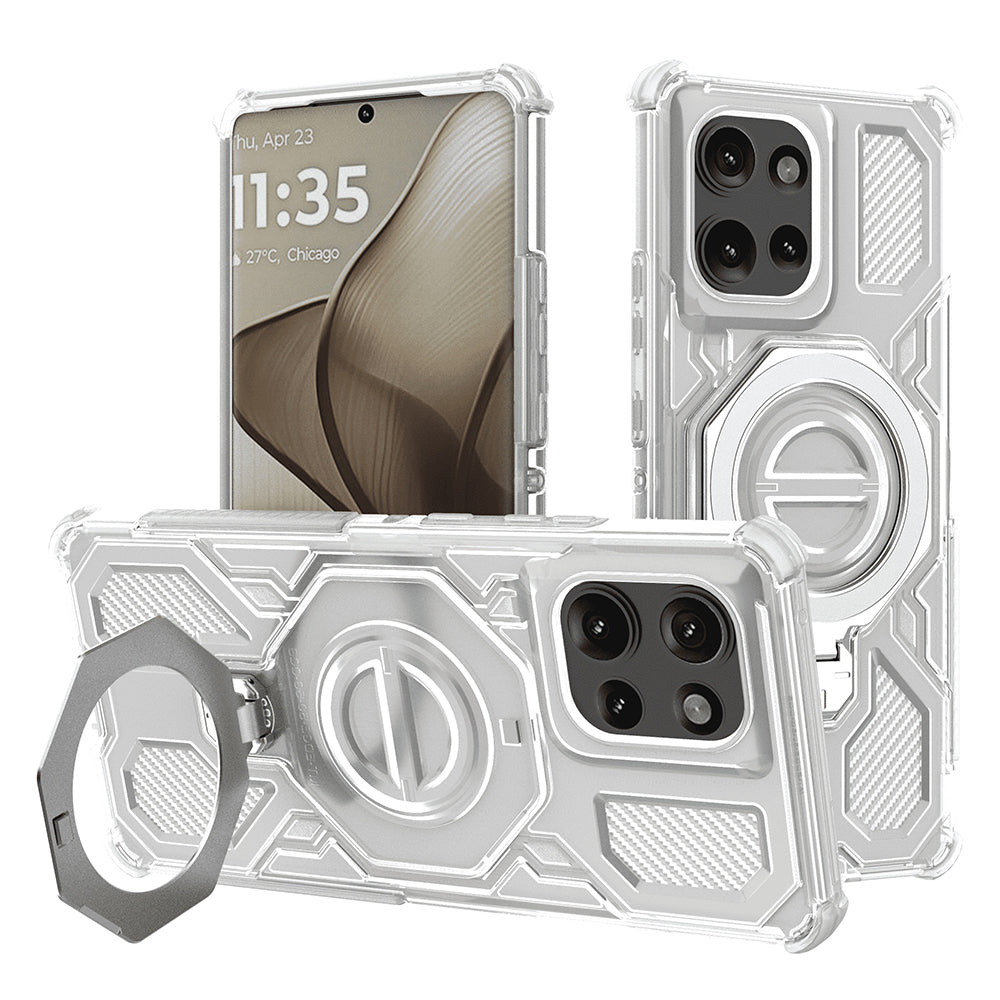 Maska za Motorola Edge 50, Techsuit, Carbon Shield Pro, Bijela