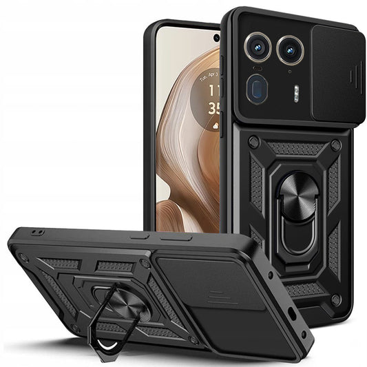 Maska za Motorola Edge 50 Ultra, Techsuit, CamShield, Crna