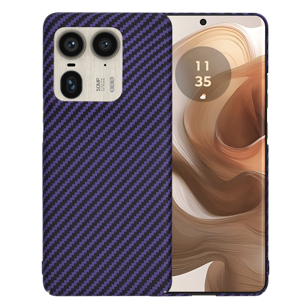 Maska za Motorola Edge 50 Ultra, Techsuit, Carbonite FiberShell, Ljubičasta