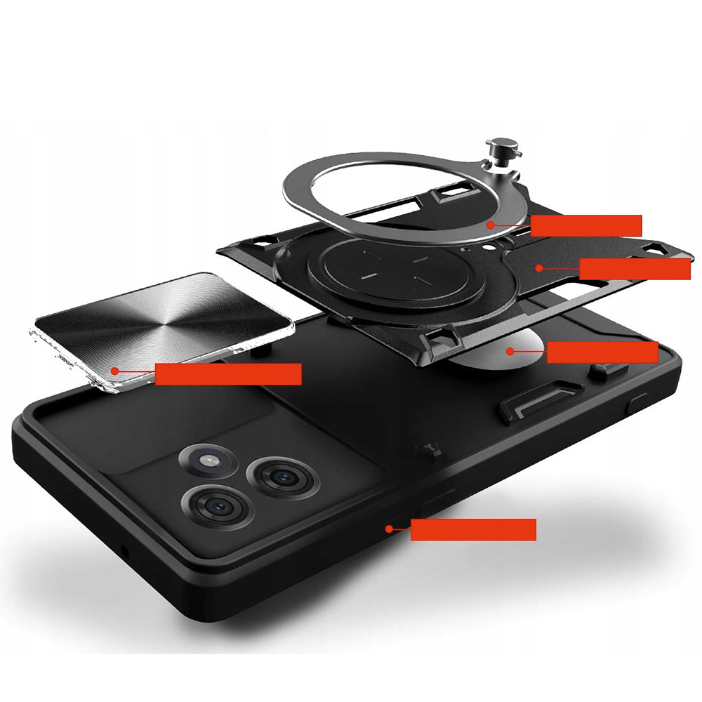 Futrola za Motorola Edge 60 Fusion / Edge 60, Techsuit, CamGuard Pro, Crna