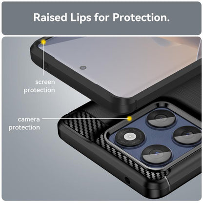 Maska za Motorola Edge 60 Fusion / Edge 60, Techsuit, Karbon, Crna