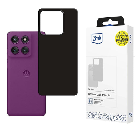 Maska za Motorola Edge 60 Pro, 3MK, Crna Mat